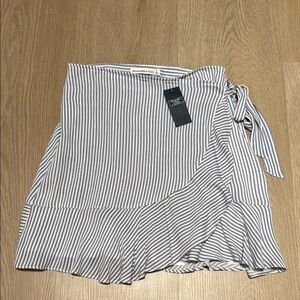 Abercrombie & Fitch Blue and White Wrap Mini Skirt